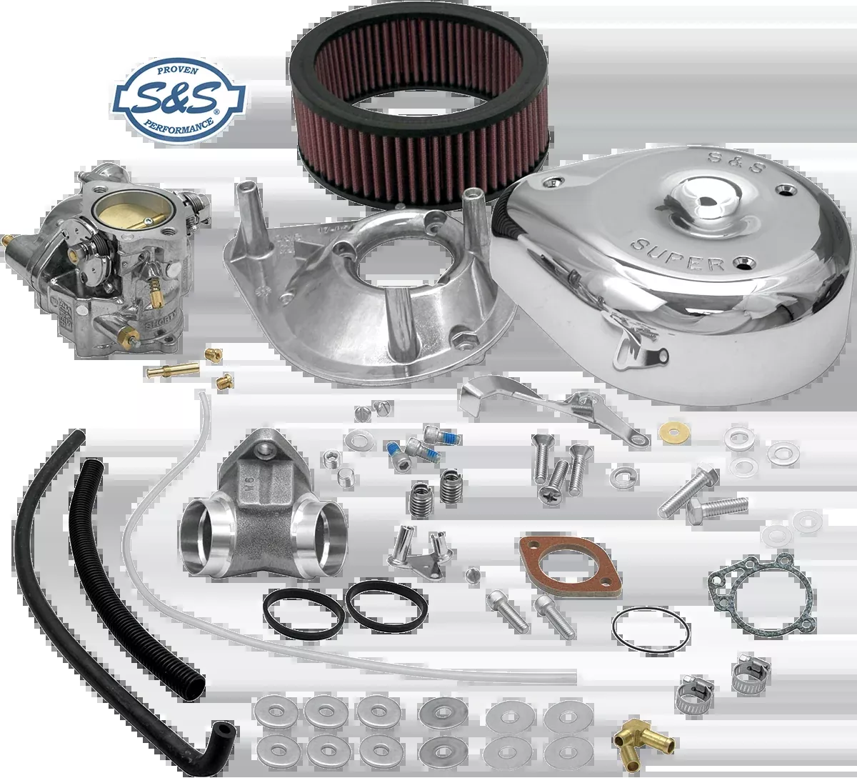S&S Cycle Super E Carburetor Kit with Manifold for Harley Sportster 11-0408