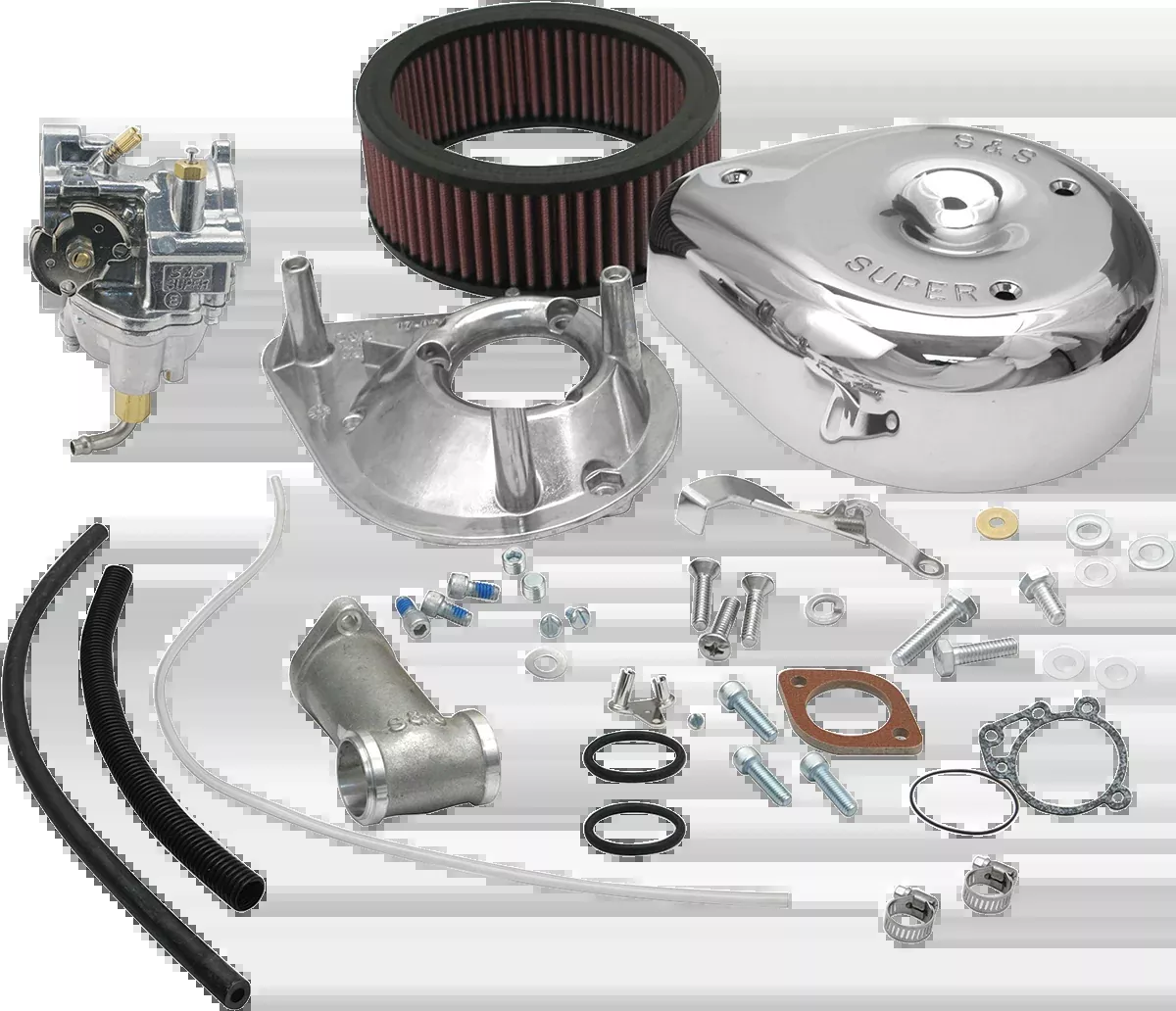 S&S CYCLE Super E Carburetor Kit with Manifold for Panhead Engines (Part #11-0401)