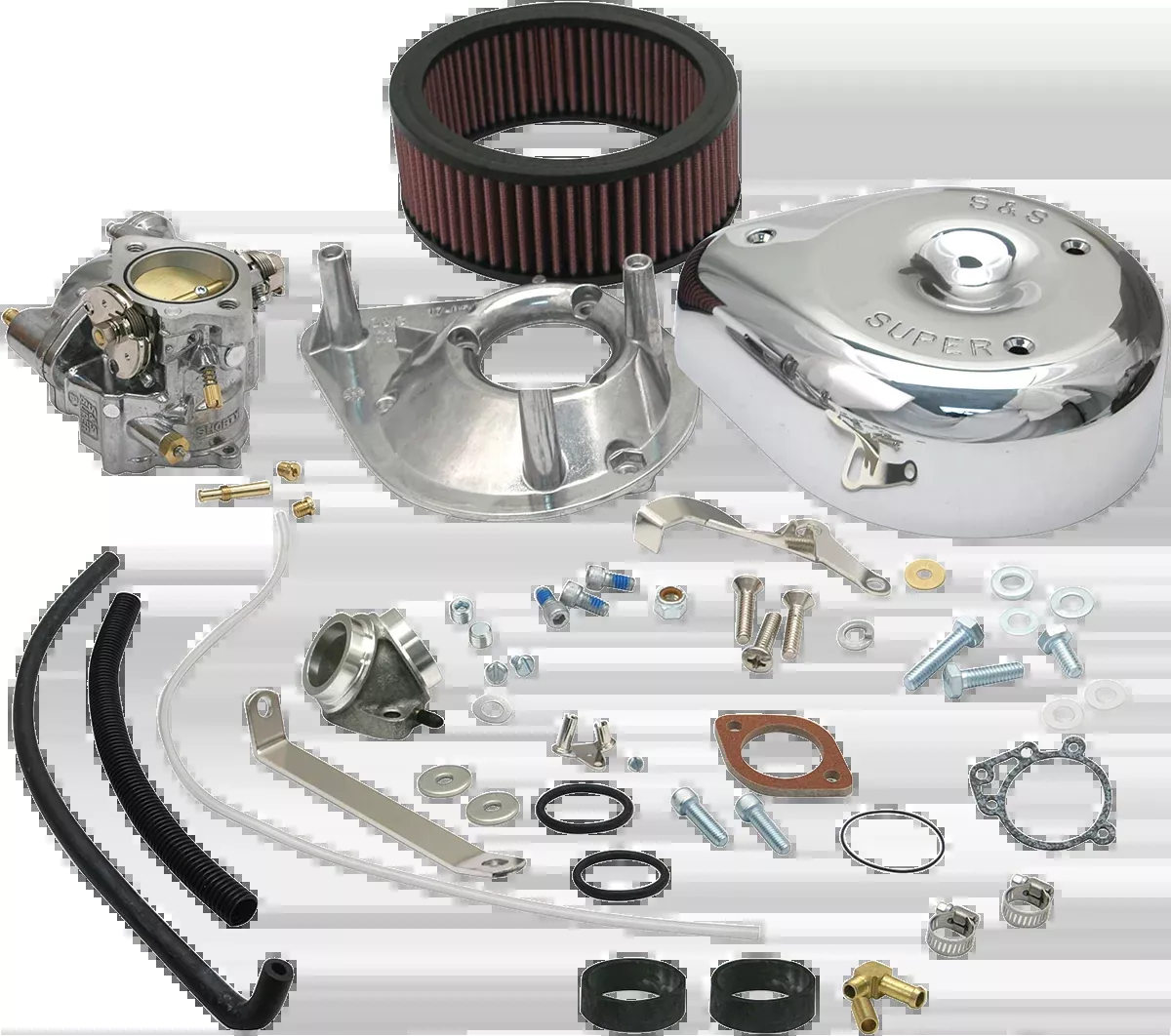S&S CYCLE Super E Carburetor Kit with Manifold for Sportster 11-0404