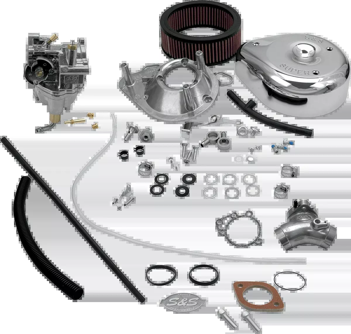 S&S CYCLE Super E Carburetor Kit with Manifold for Twin Cam Engines – Part 11-0450