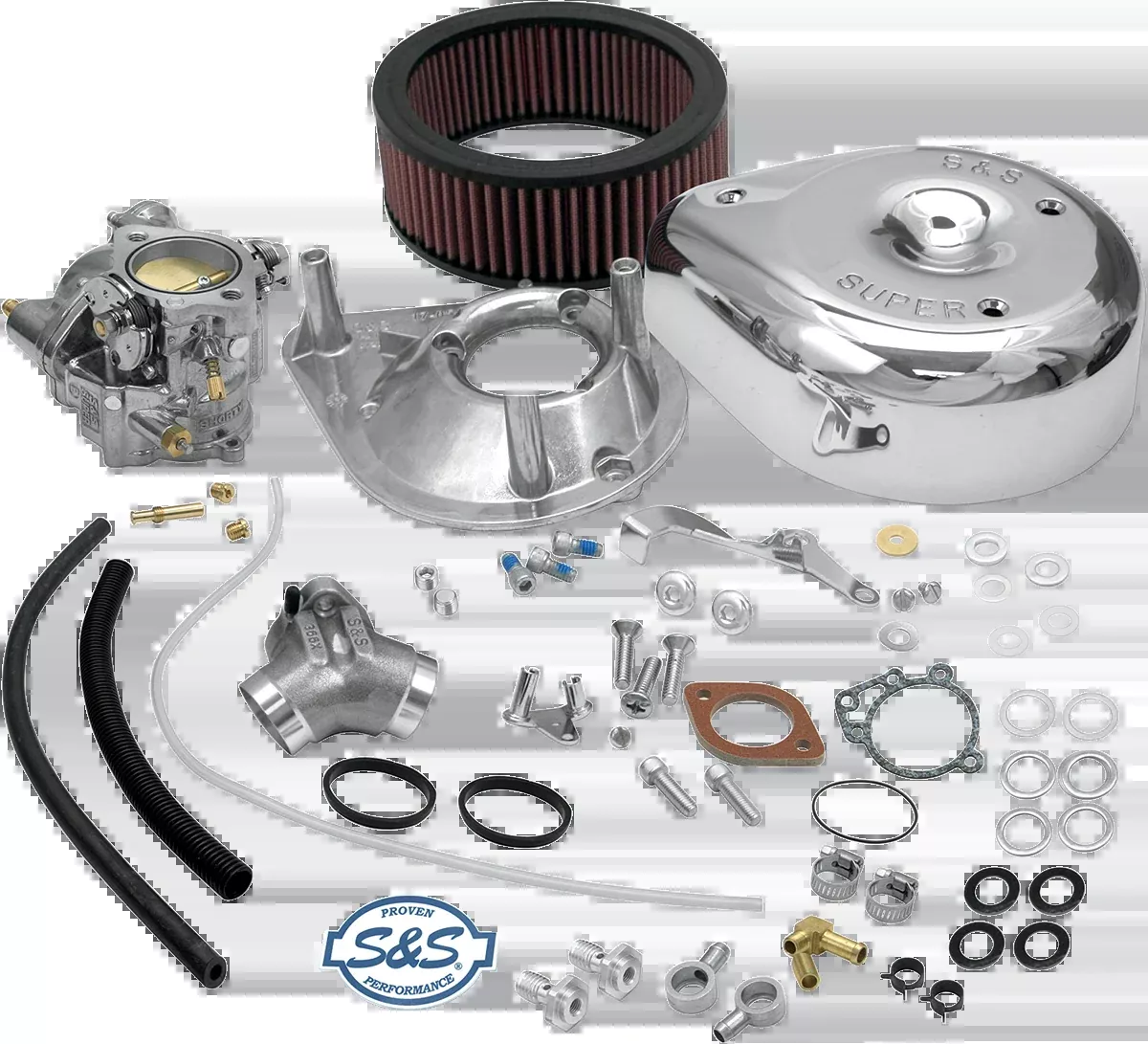 S&S Cycle Super E Carburetor with Manifold Kit for Harley Sportster 11-0409