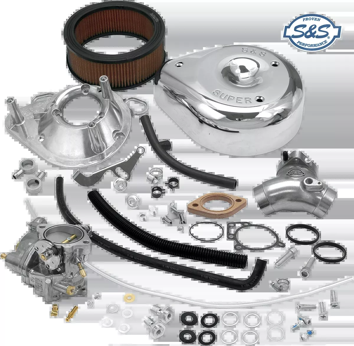S&S Cycle Super G Carburetor Kit for Twin Cam 11-0451 – High-Performance 90+ Cubic Inch Engines
