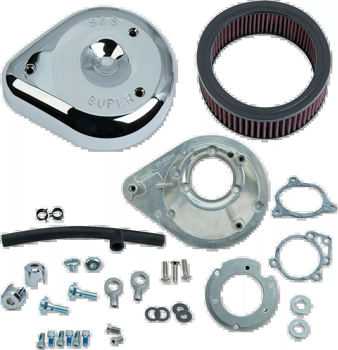 S&S CYCLE Teardrop Air Cleaner Kit - Twin Cam - Chrome - 170-0305B