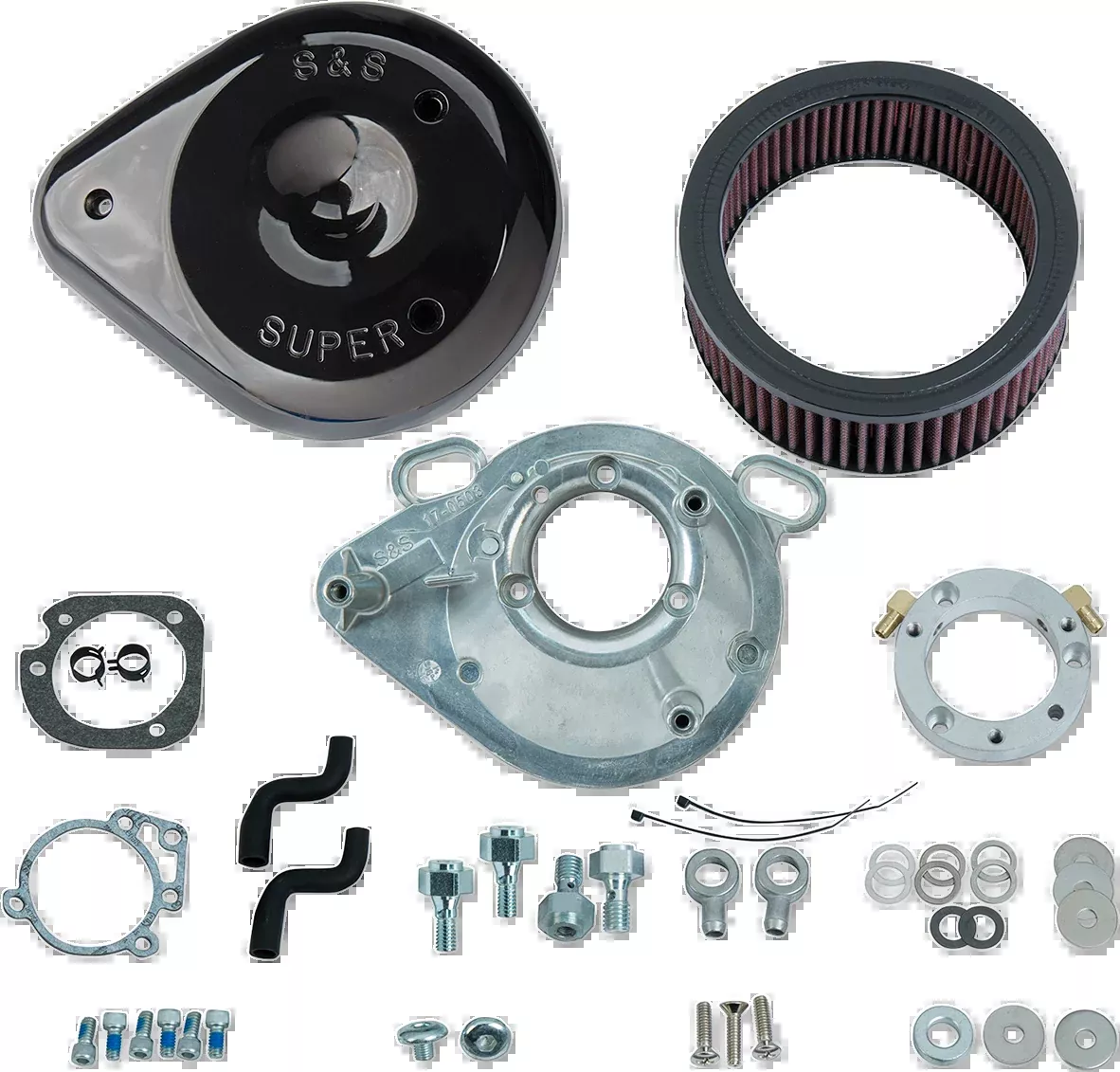 S&S CYCLE Teardrop Air Cleaner Kit - Twin Cam - Gloss Black - 170-0304B
