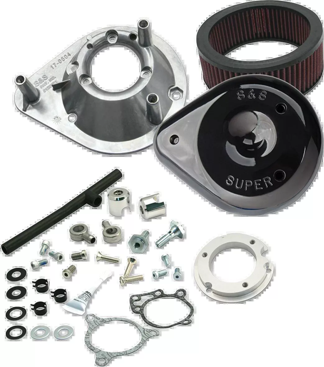 S&S CYCLE Teardrop Air Cleaner Kit - Twin Cam - Gloss Black - 170-0312B