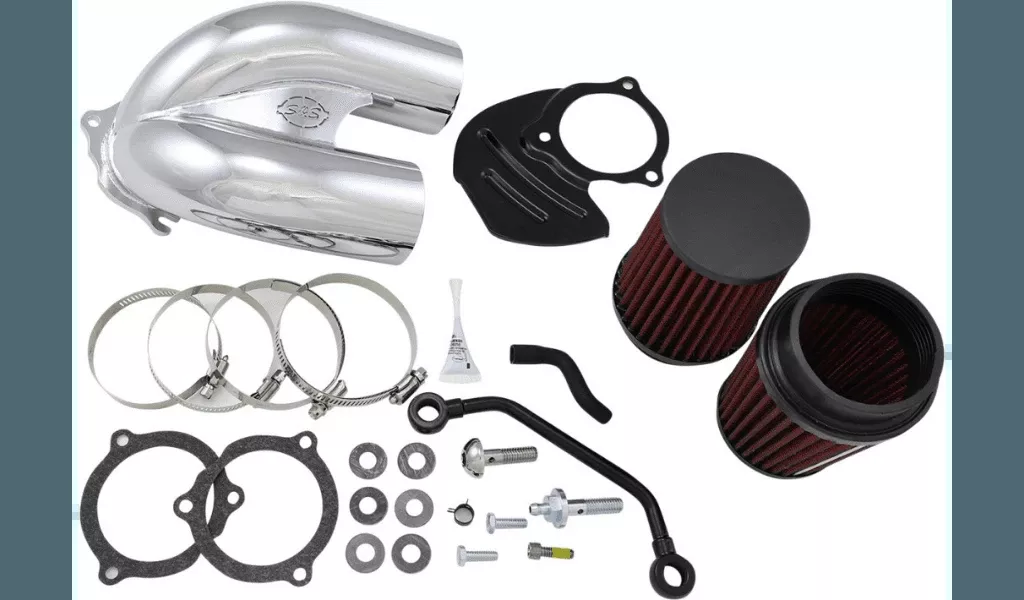 S&S Cycle Tuned Induction Air Cleaner Kit for '17-23 Harley Davidson Touring and '18-23 Softail Models - Stainless Steel (Not for '23-'24 CVO Models or '24 FLHX/FLTR)