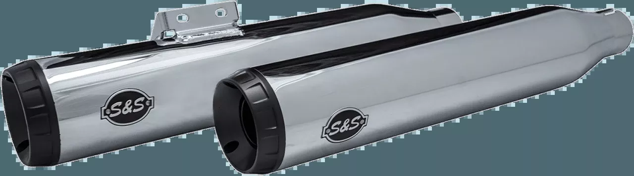 S&S Grand National Mufflers for '18-Up Harley Davidson Softail Models - Chrome (Click for Fitment)