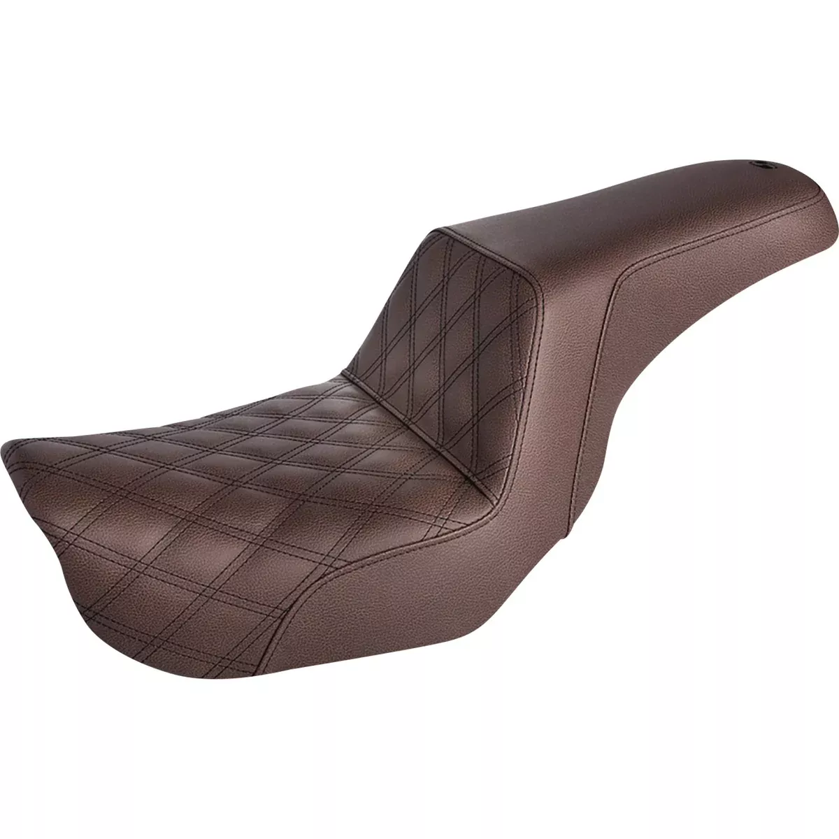 SADDLEMEN 0803-0568 806-04-172BR Step-Up Seat — Front Lattice Stitch – Brown – FXD