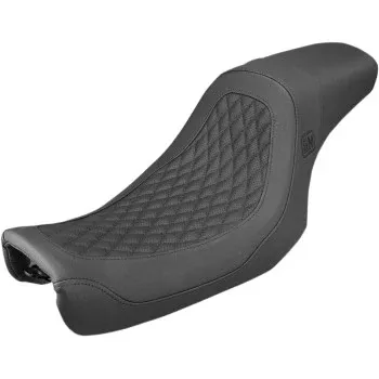 SADDLEMEN 0803-0590 SM8064DB Speed Merchant Pro Series Seat - Black - Dyna