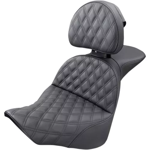 Saddlemen Explorer LS Touring Seat w/ Backrest for 2018-2024 Harley Softail - Fat Boy