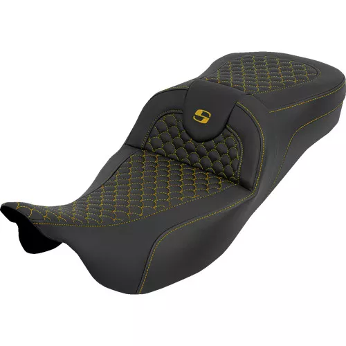 Saddlemen Extended Reach Road Sofa Dragon Scale Seat for 2024-2026 Harley Touring