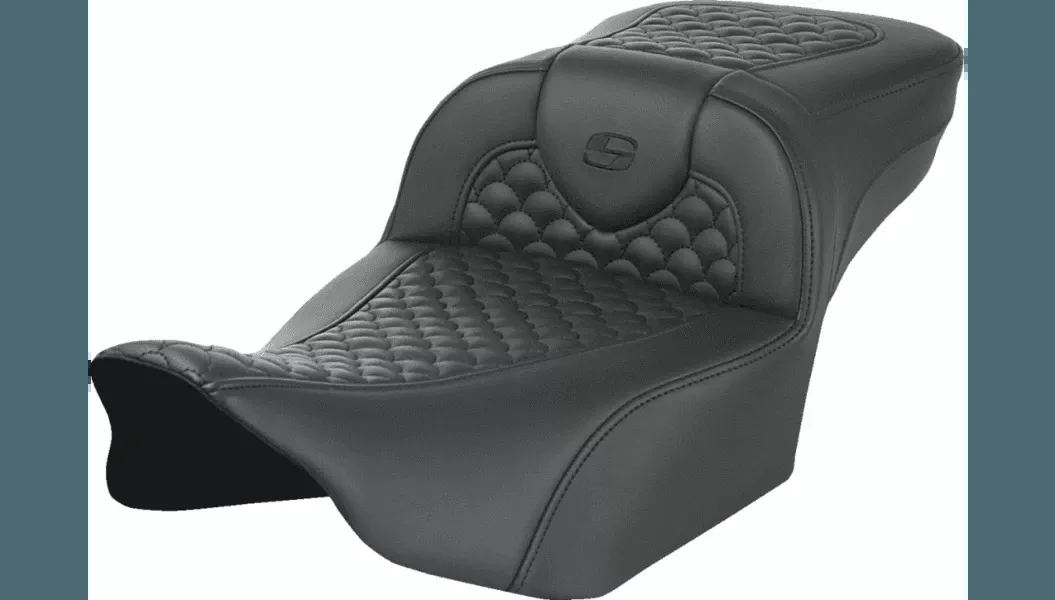 Saddlemen Extended Reach Scallop Stitch Roadsofa Seat for '24-Up Harley Davidson Street Glide and Road Glide & '23-24 CVO Street Glide, CVO Road Glide