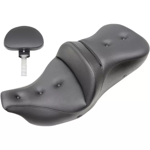 Saddlemen Heated Road Sofa Seat w/ Backrest for 2009-2023 Harley Tri-Glide - Pillow Top