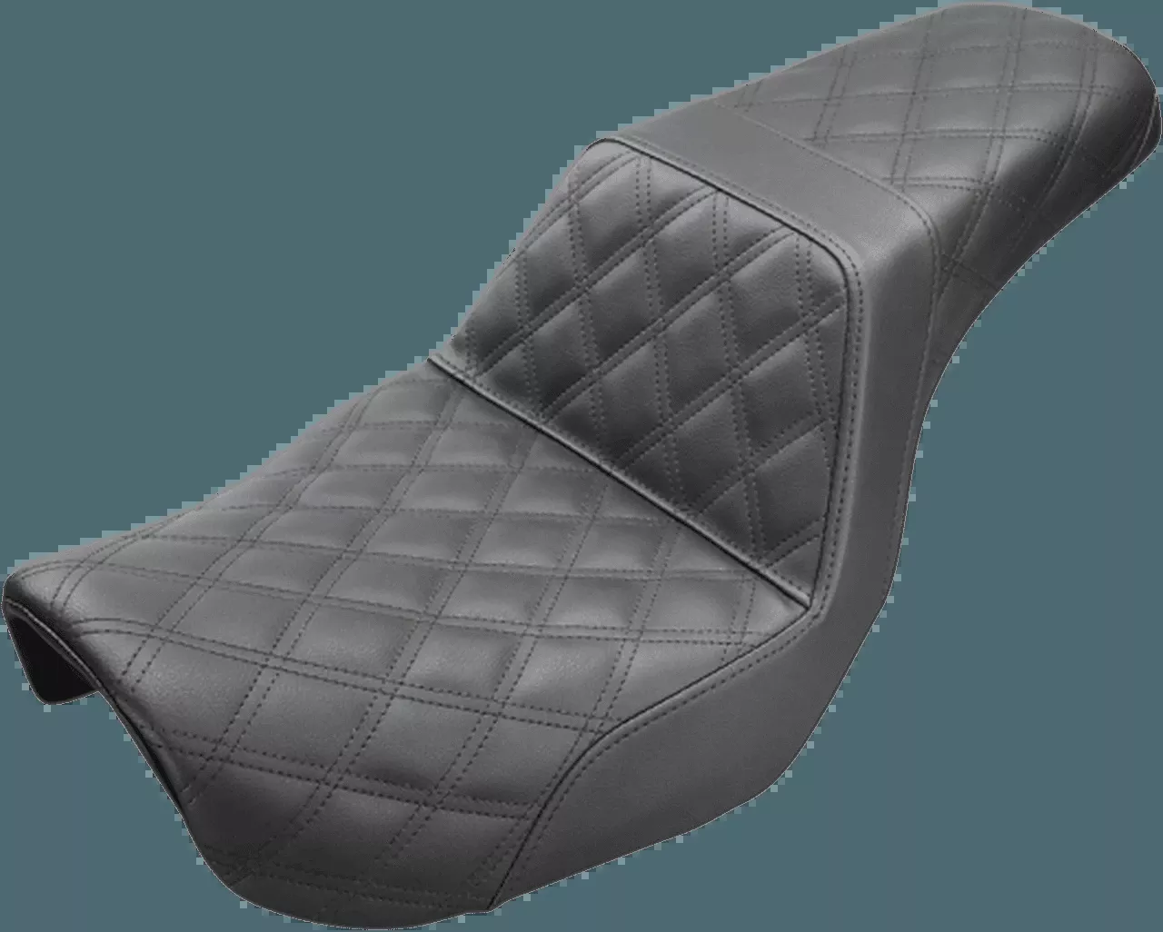 Saddlemen LS Step Up Seat for '96-03 Harley Davidson Dyna Models - Black Full Lattice Stitch