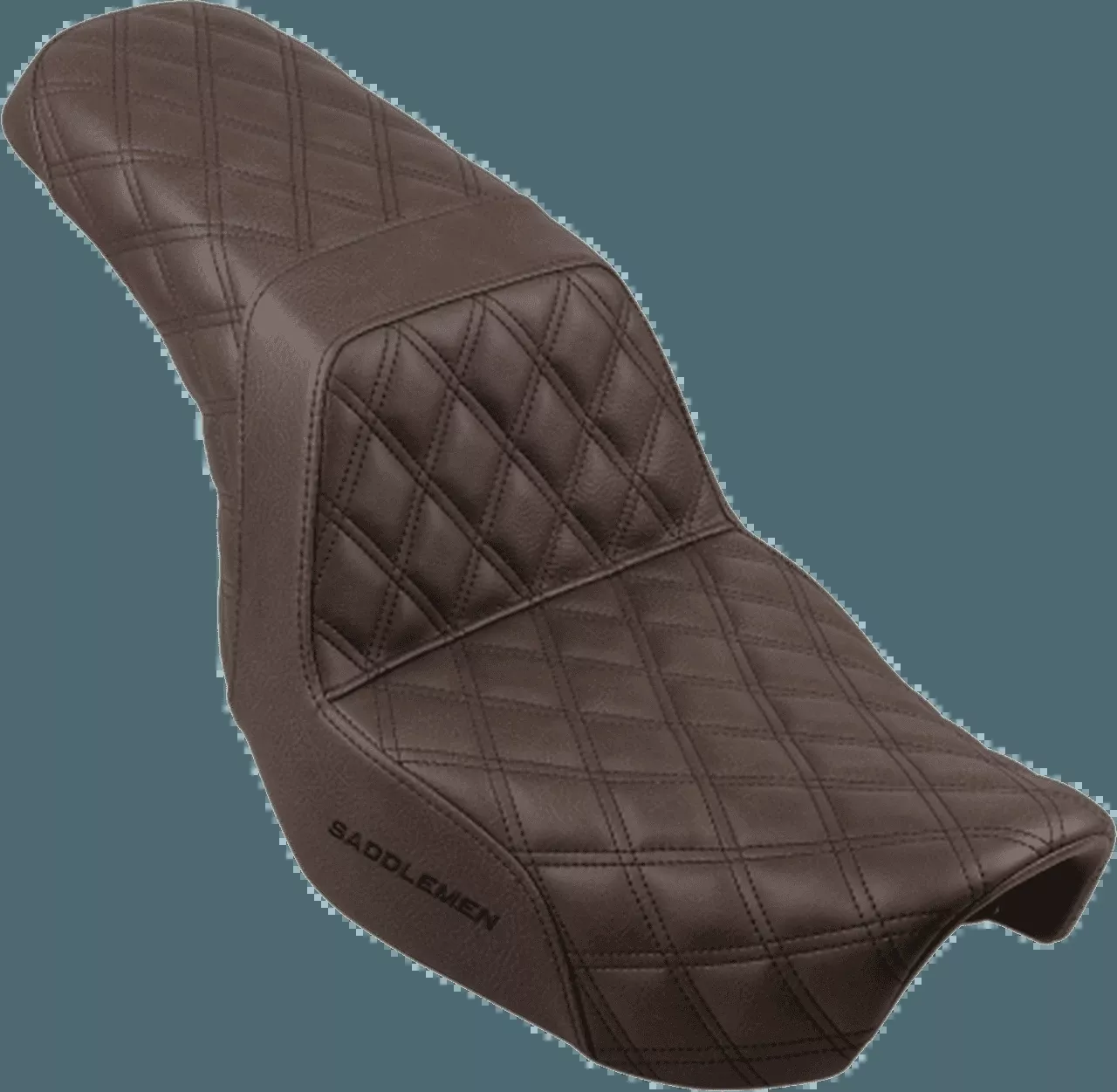 Saddlemen LS Step Up Seat for '99-03 Harley Davidson Dyna Models - Brown Full Lattice Stitch