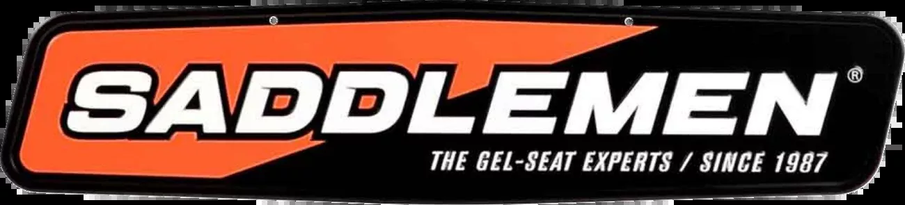 SADDLEMEN Metal Sign - 24" x 5-1/2" Black and Orange Identification Sign - Part 15798