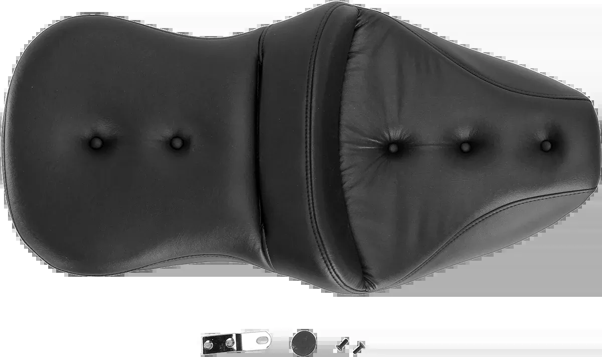SADDLEMEN Pillow-Top Roadsofa™ Seat for FLH/FLT 1999-2007 – Black, Part #897-06-181