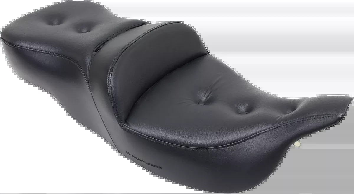 SADDLEMEN Pillow-Top Roadsofa™ Seat for FLH/FLT '99-'07 - Black (Part #897-07-181)
