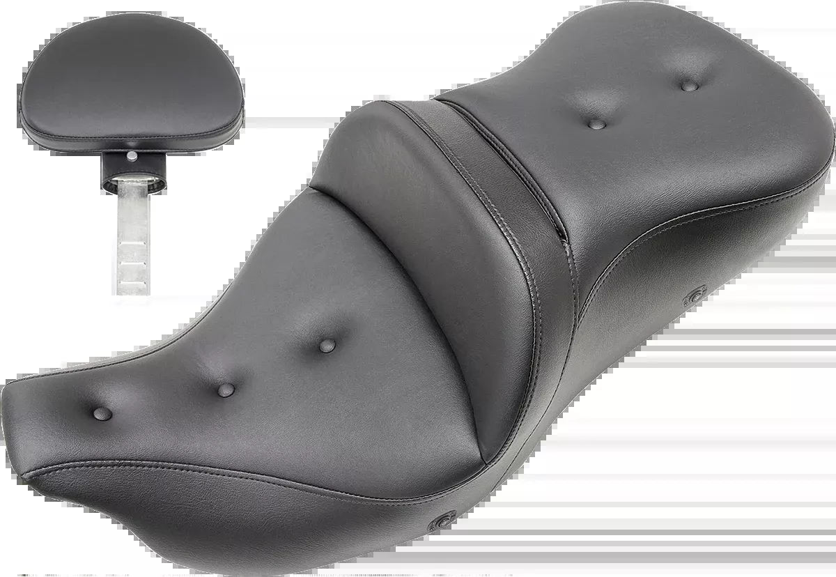 SADDLEMEN Pillow-Top Roadsofa™ Seat with Backrest for FLH/FLT 2008-2024 by SADDLEMEN (Part #808-07B-181)