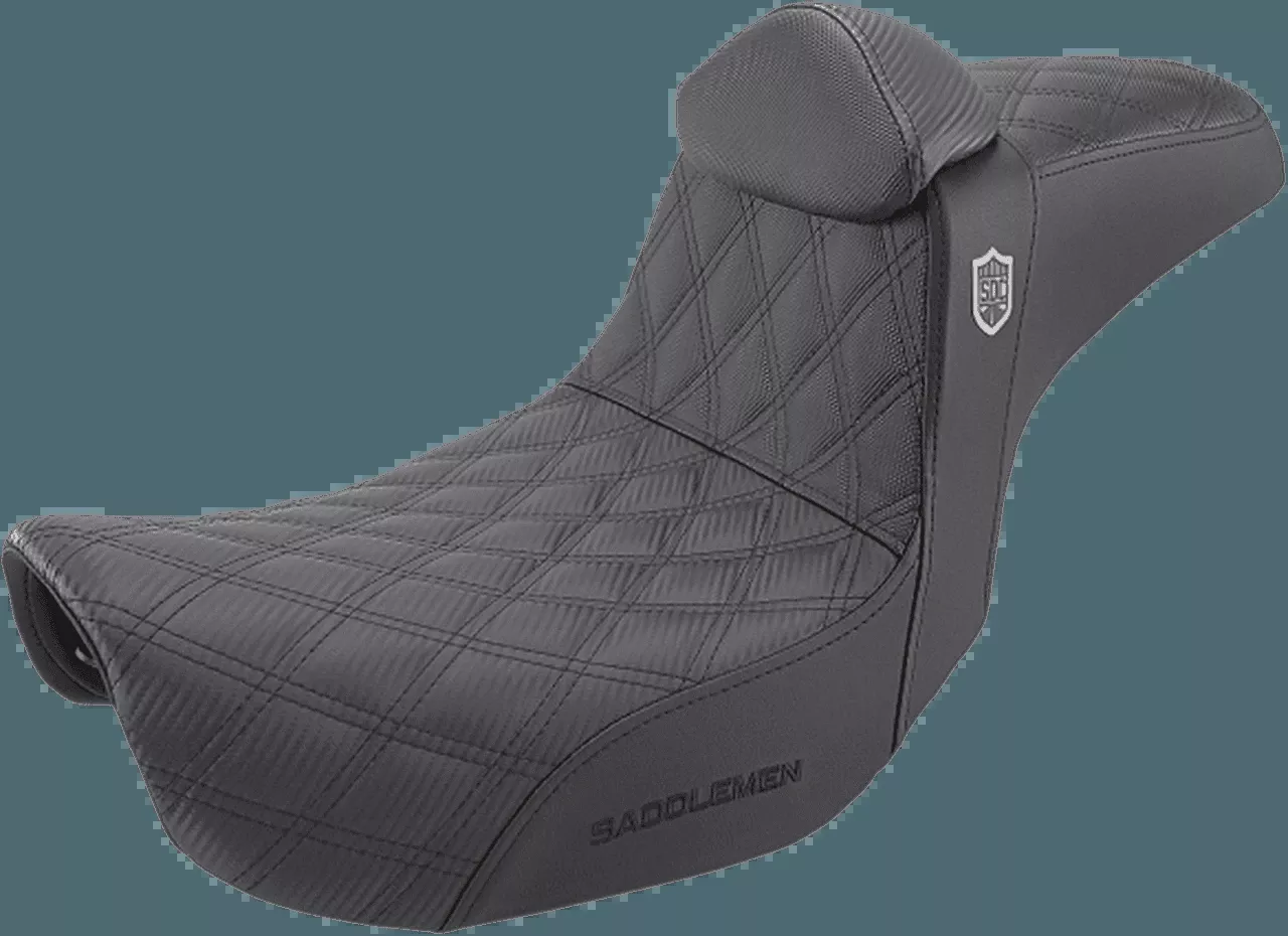 Saddlemen Pro Series SDC Performance Gripper LS Seat with Driver Backrest for '06-17 Harley Davidson Dyna Models