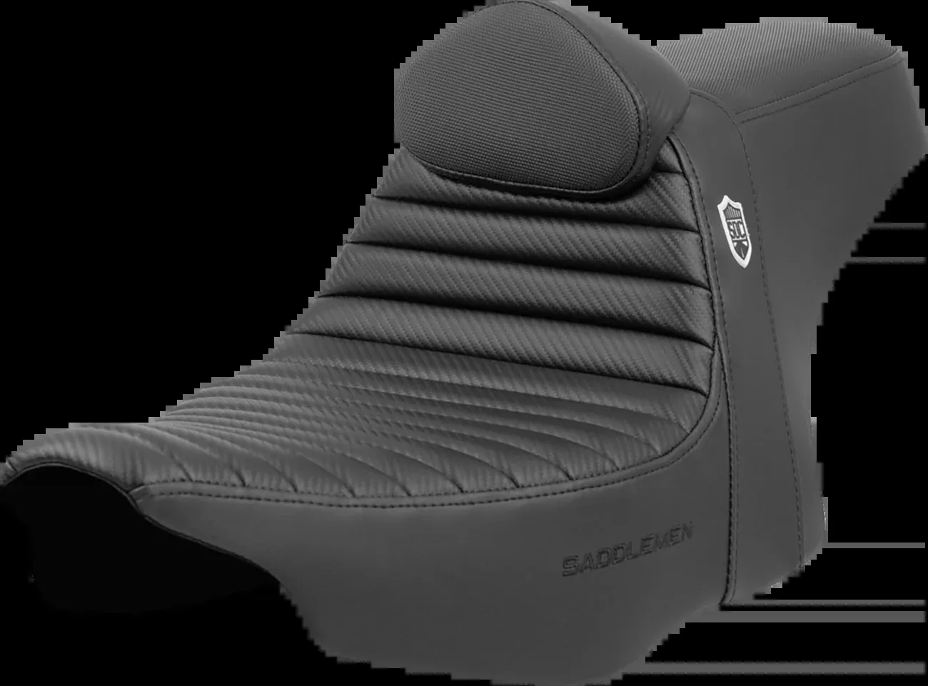 Saddlemen Pro Series SDC Performance Seat - Tuck-n-Roll - w/ Backrest - FLH/FLT '23-'24 - SC82307TB