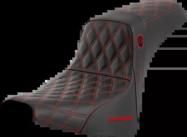 Saddlemen Pro Series SDC Performance Seat - w/o Backrest - Red Stitch - FXBB/FXST '18-'23 - SC81830RED
