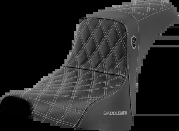 Saddlemen Pro Series SDC Performance Seat - w/o Backrest - Silver Stitch - FXBB/FXST '18-'23 - SC81830SIL