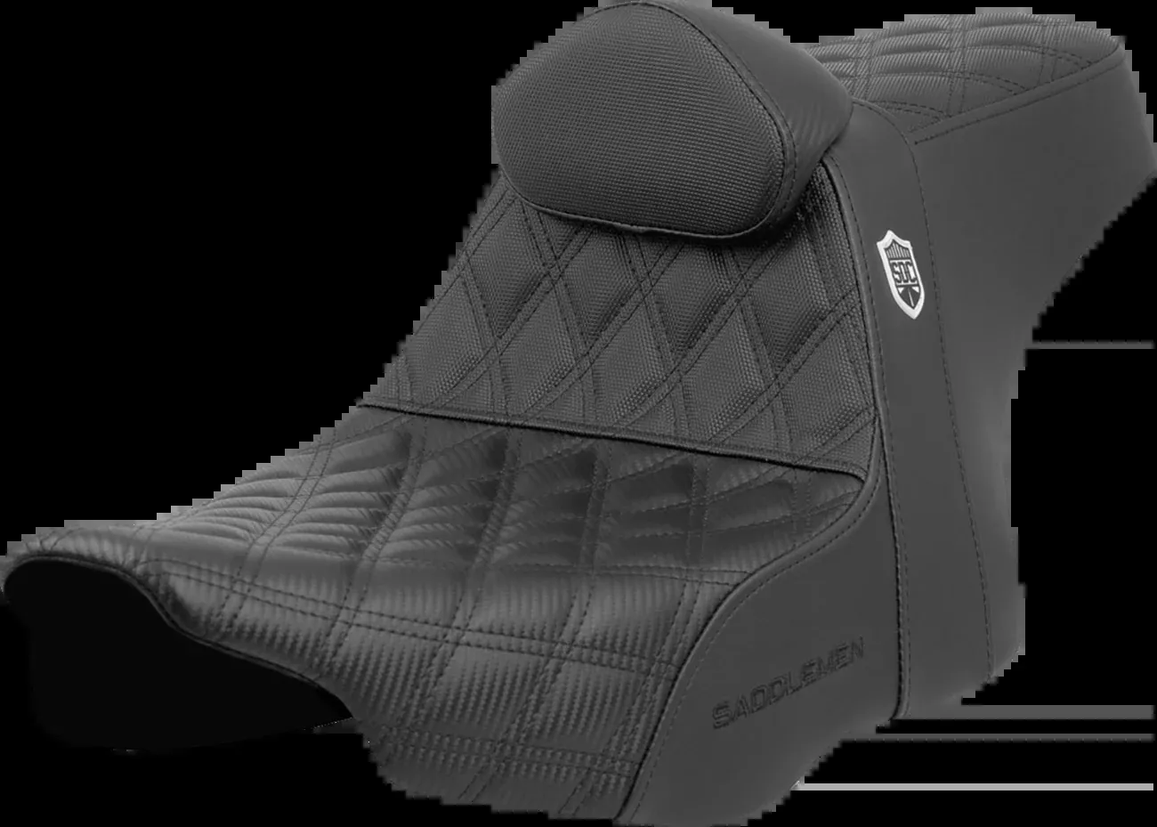 Saddlemen Pro Series SDC Performance Seat with Backrest for Harley FLH/FLT 2023-2024, Model SC82307DB0