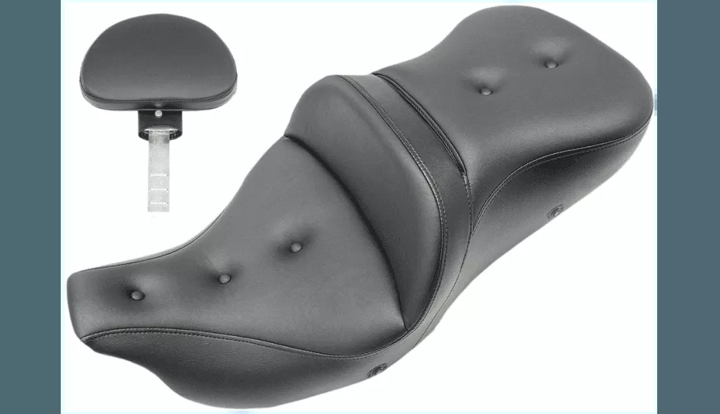 Saddlemen PT Roadsofa Seat Pillow Top Roadsofa Seat With Driver Backrest,Heated for '08-Up Harley Davidson Touring