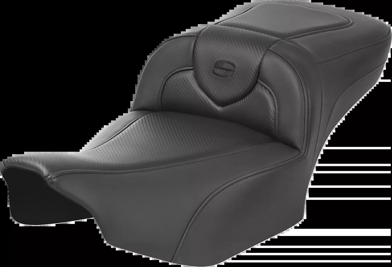 SADDLEMEN Roadsofa™ Extended Reach Seat for FLTR/FLHX 2023-2024 – Carbon Fiber with Saddlehyde Cover