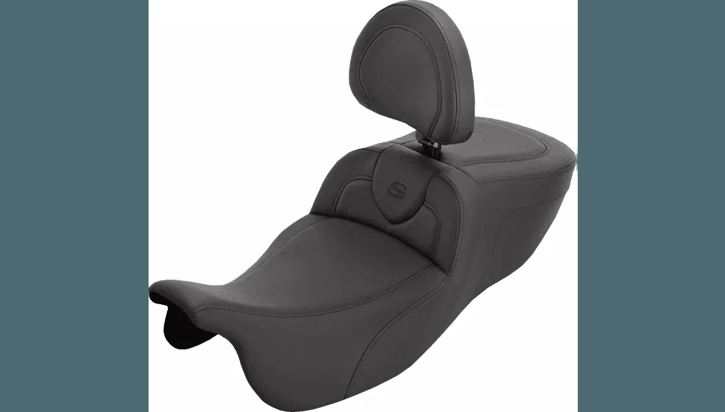 Saddlemen Roadsofa Extended Reach Seat with Backrest for '15-25 Harley Davidson Freewheeler FLRT, '23-25 RG3 FLTRT (Select Stitching)