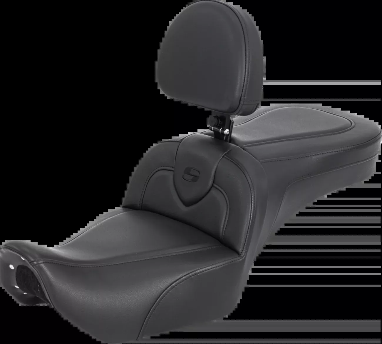Saddlemen RoadSofa™ Seat - with Backrest - Black - RH975 '22-'25 - 822-11-187BR