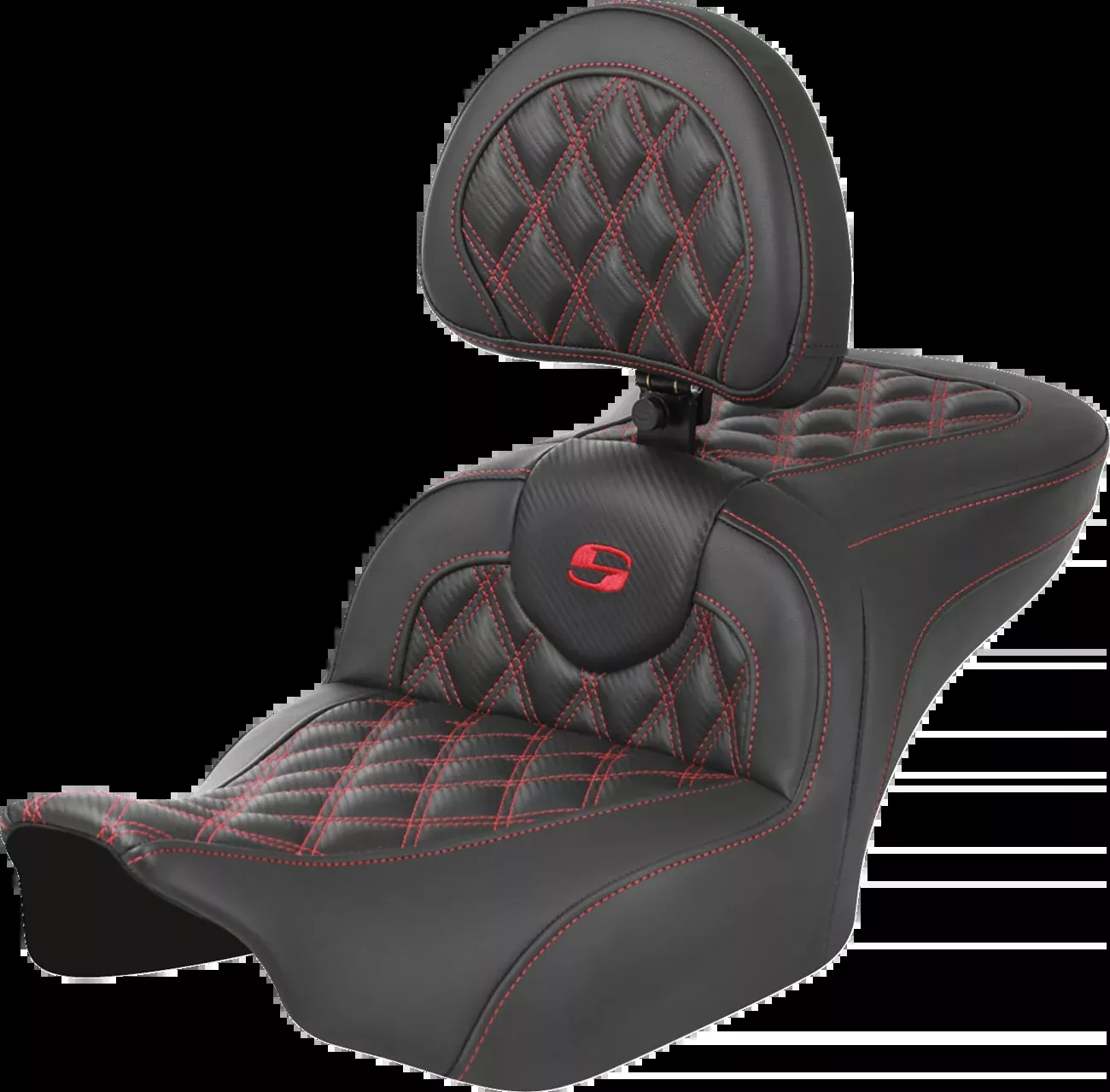 SADDLEMEN RoadSofa™ Seat with Backrest for FLTR/FLHX 2023-2024 by SADDLEMEN, Part #823-07-206B4