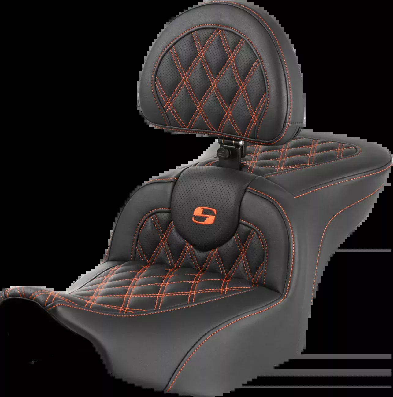 SADDLEMEN RoadSofa™ Seat with Backrest for FLTR/FLHX ’23-’24 – Model 823-07-182B3