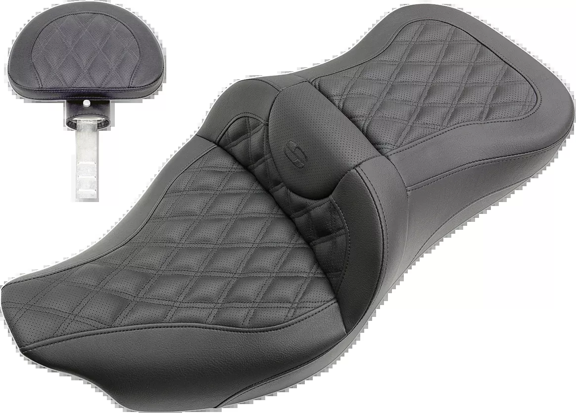 SADDLEMEN Roadsofa™ Seat with Backrest for Harley-Davidson Trike 2009-2024, Part 808-07B-182TBR