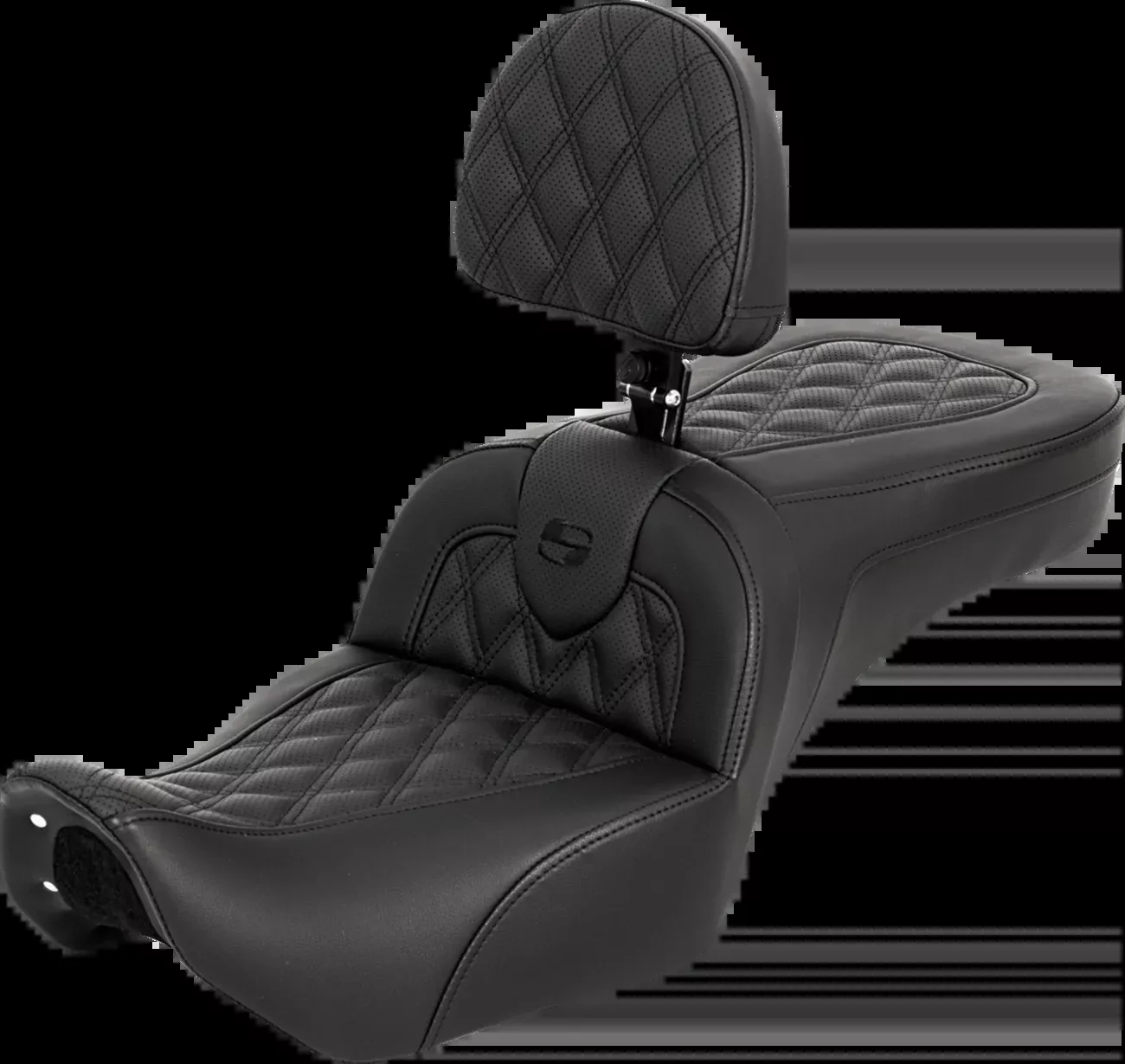 Saddlemen RoadSofa™ Seat - with Backrest - Lattice Stitch - RH975 '22-'25 - 822-11-182BR