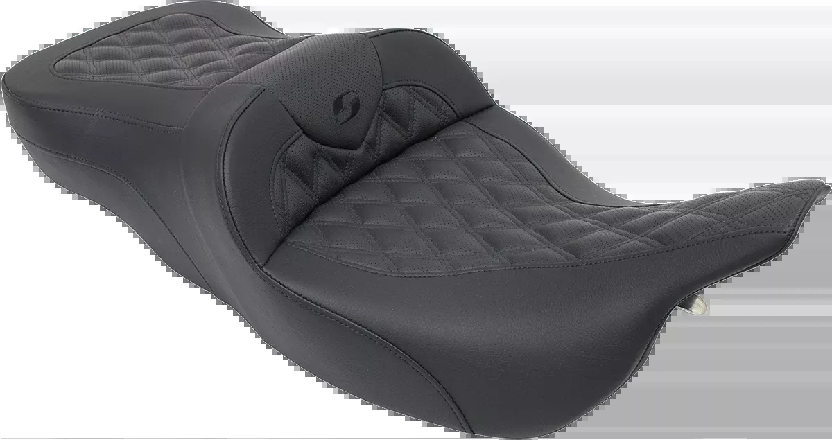SADDLEMEN Roadsofa™ Seat with Full Lattice Stitch for FLT/FLH 1997-2007 – Part 897-07-182