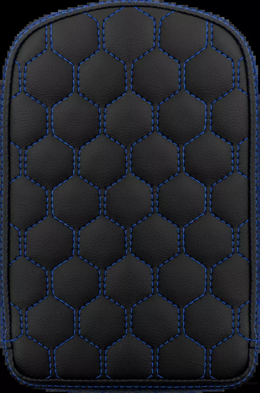 Saddlemen RoadSofa Sissy Bar Pad - Honeycomb - Blue Stitching - 041149BLU
