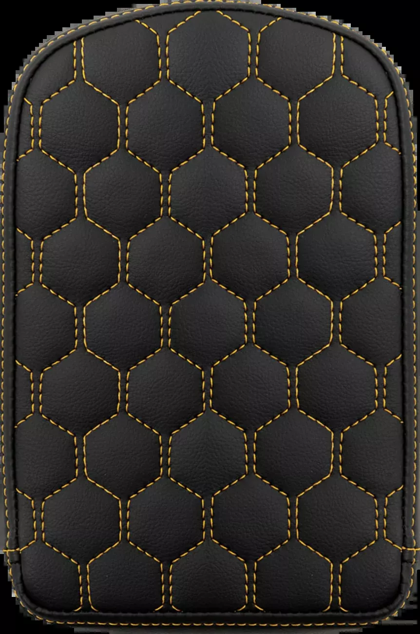 Saddlemen RoadSofa Sissy Bar Pad - Honeycomb - Gold Stitching - 041149GOL