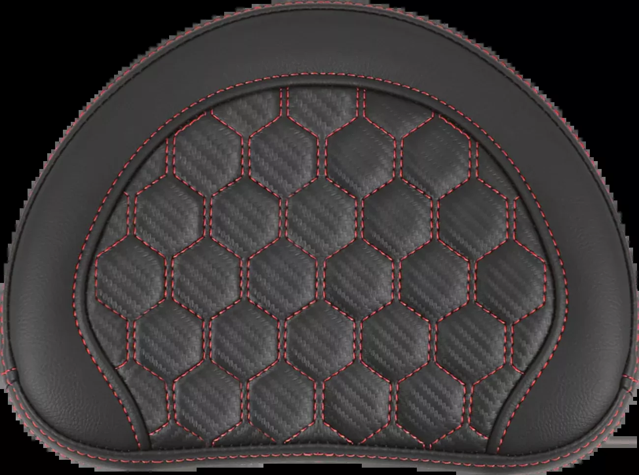 Saddlemen RoadSofa Sissy Bar Pad - Honeycomb - Red Stitching - 051349RED