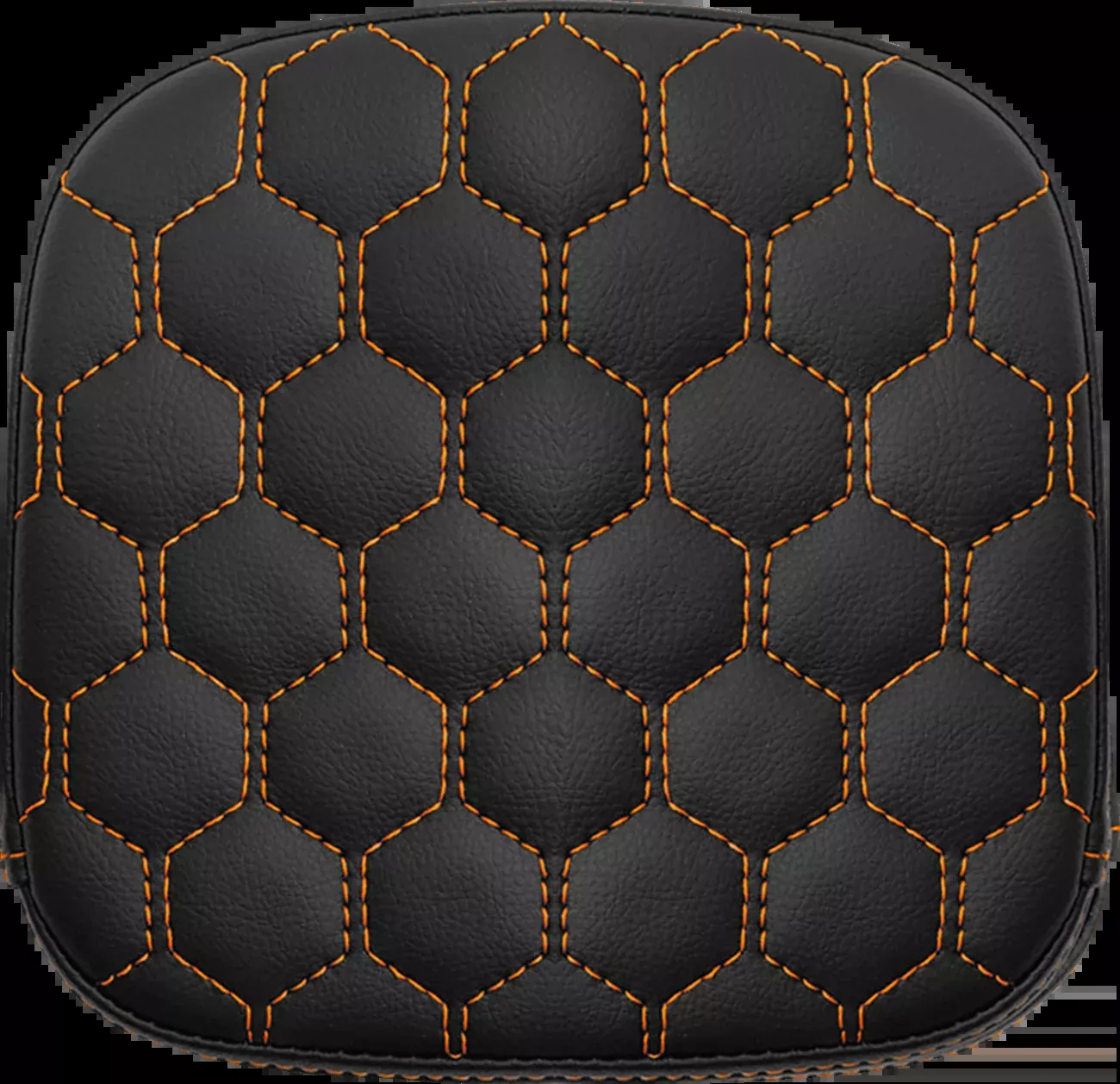 Saddlemen Sissy Bar Pad - Honeycomb - Orange Stitching - 040749ORA
