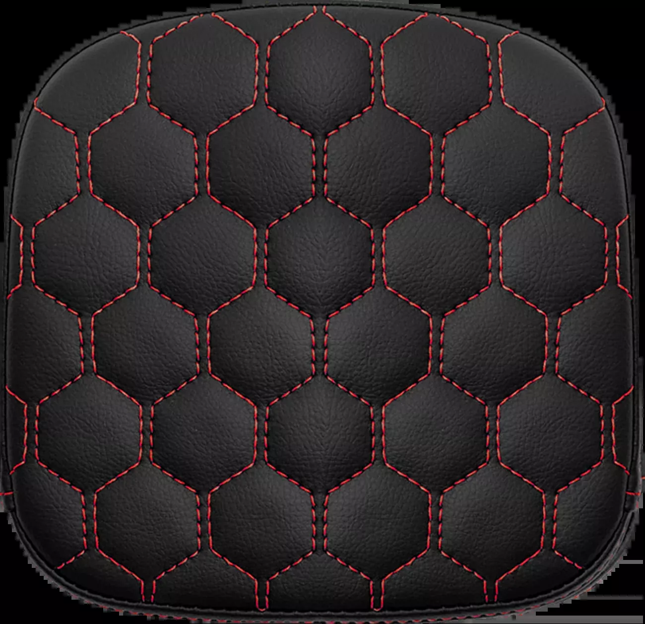 Saddlemen Sissy Bar Pad - Honeycomb - Red Stitching - 040749RED