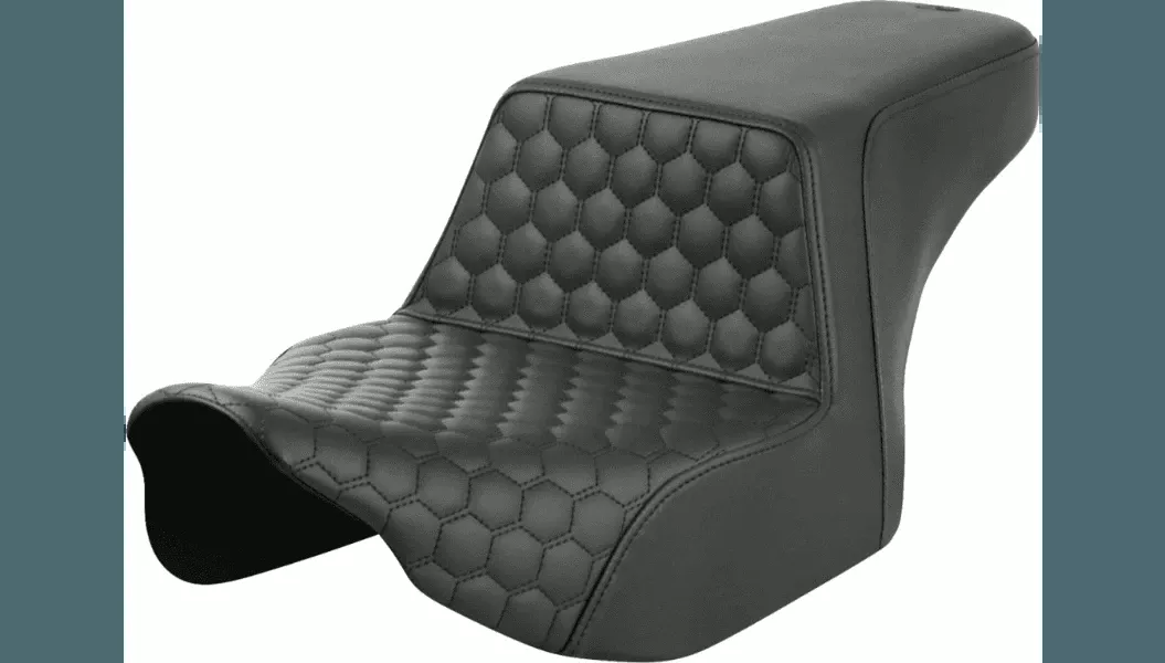 Saddlemen Standard Step-Up Seat Front Honeycomb Stitching for '24-Up Harley Davidson Street Glide and Road Glide & '23-24 CVO Street Glide, CVO Road Glide (Select Stitching Color)