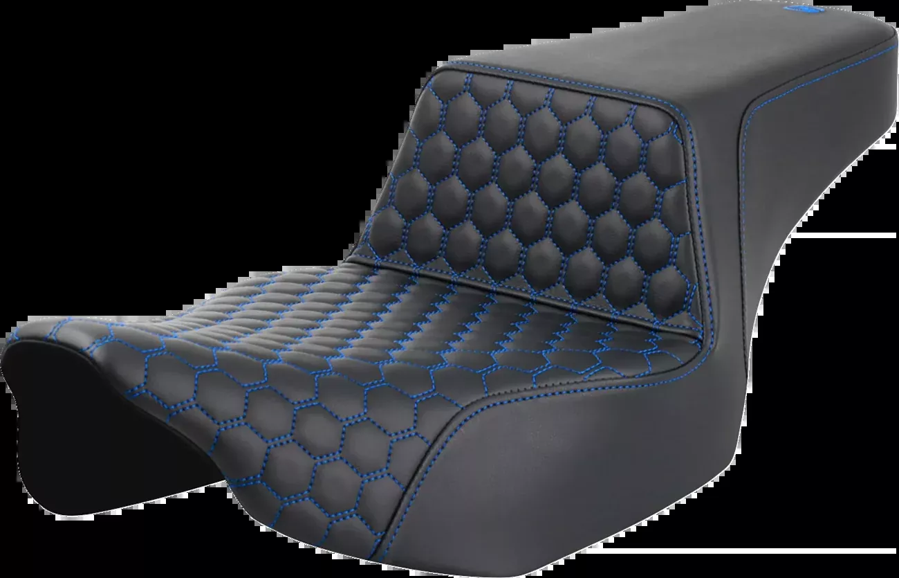 SADDLEMEN Step-Up Extended Reach Front Honeycomb Seat with Blue Stitch for FL 2023-2024 – Part 823-07-17801