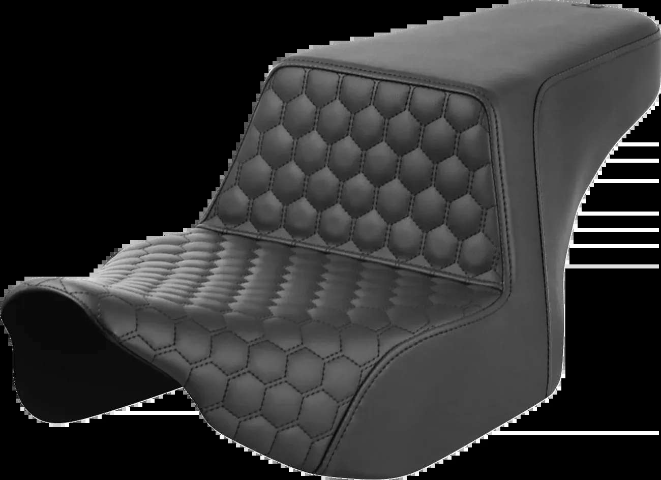 SADDLEMEN Step-Up Front Honeycomb Seat with Gel-Core for Harley FL ’23-’24 (Part #823-07-17700)