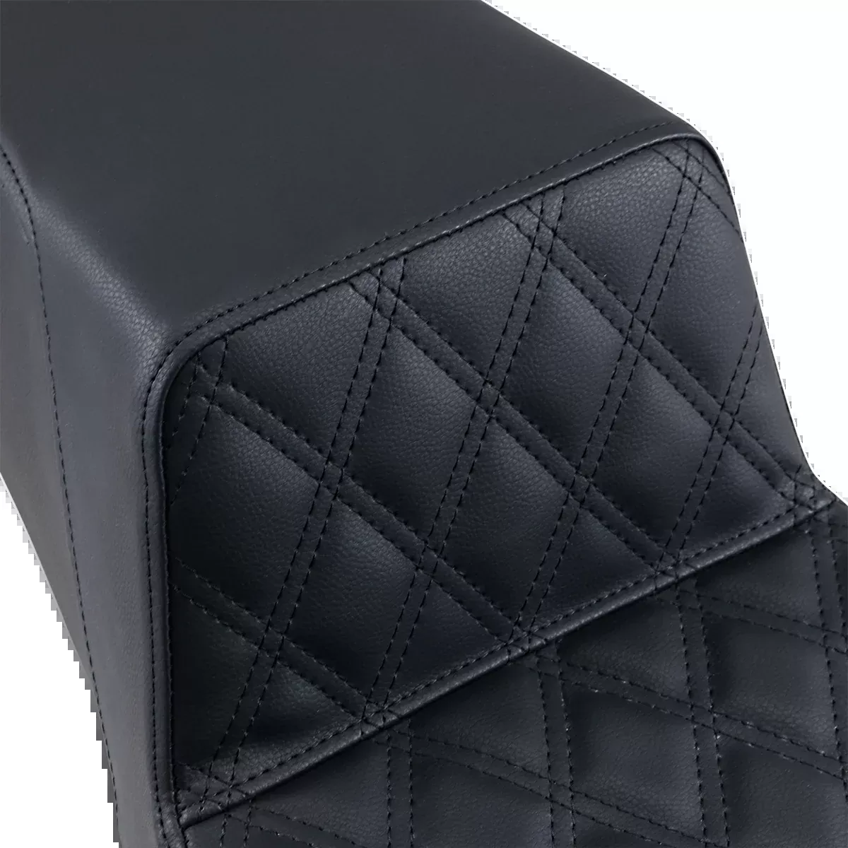 SADDLEMEN Step-Up Front Lattice Stitch Seat - Black (Part #897-06-172)
