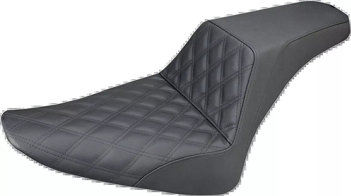 SADDLEMEN Step-Up Front Lattice Stitch Seat - Black (Part No. 812-26-172)