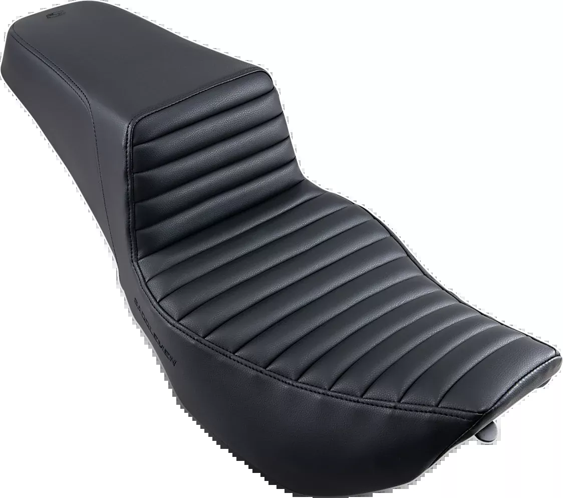 SADDLEMEN Step-Up Front Tuck-n-Roll Seat for FLHR/FLHX – Black (Part #897-06-171)
