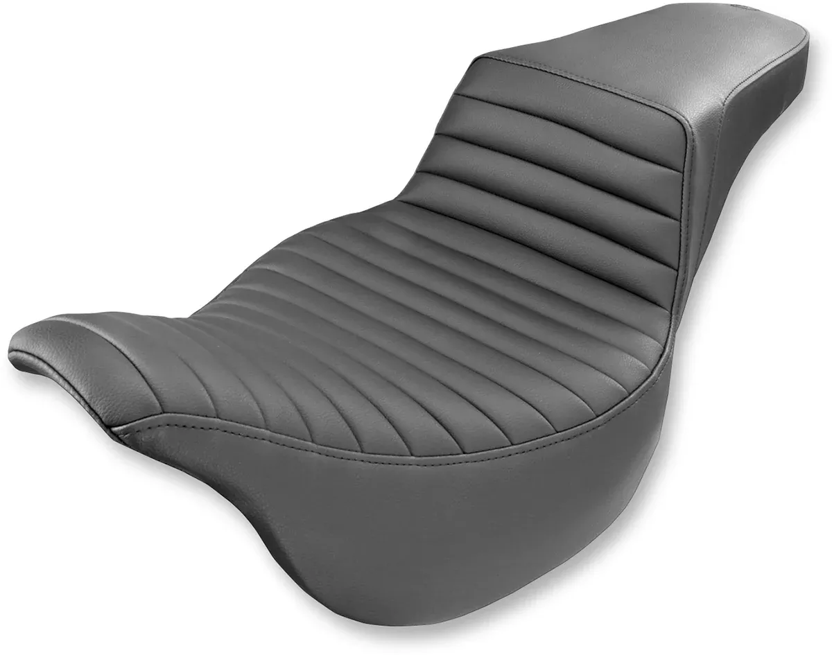 SADDLEMEN Step-Up Front Tuck-n-Roll Seat for Harley FL 2008-2024 - Black, Part 808-07B-171