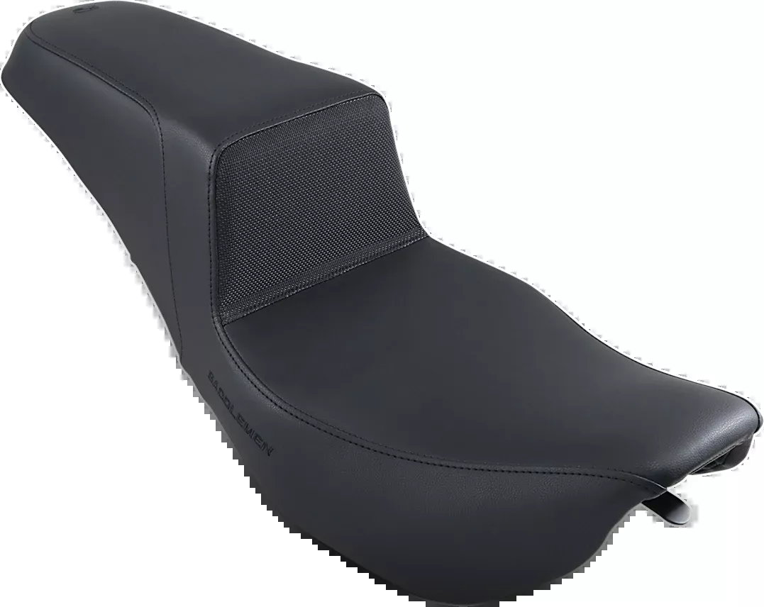SADDLEMEN Step-Up Gripper Seat for FLHR/FLHX – Black, Part #897-06-174